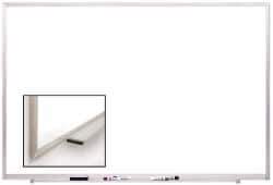 Ghent - 48-1/2" High x 72-1/2" Wide Acrylic/Enamel Magnetic Marker Board - Aluminum Frame, 2.63" Deep - Exact Tool & Supply