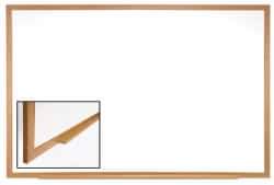 Ghent - 36-5/8" High x 48-1/2" Wide Porcelain on Steel Magnetic Marker Board with Wood Frame - Wood Frame, 1-3/4" Deep - Exact Tool & Supply