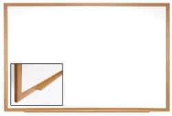 Ghent - 24-5/8" High x 36-5/8" Wide Porcelain on Steel Magnetic Marker Board with Wood Frame - Wood Frame, 1-3/4" Deep - Exact Tool & Supply
