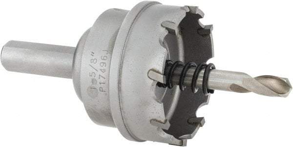 Hougen - 1-5/8" Diam, 1/8" Cutting Depth, Hole Saw - Carbide-Tipped Saw, Toothed Edge - Exact Tool & Supply