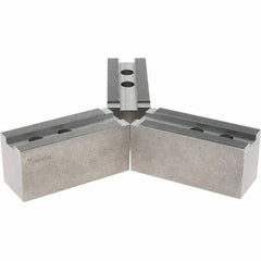 Abbott Workholding Products - 1.5mm x 60° Serrated Attachment, Square Soft Lathe Chuck Jaw - 3 Jaws, Steel, 1.6929" Btw Mount Hole Ctrs, 6-1/2" Long x 2-1/2" Wide x 3" High, 1.0039" Groove, 0.7874" & 20mm Fastener - Exact Tool & Supply