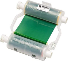 Brady - 4.33" Wide x 2,400" Long, Green Resin Ribbon Printer Ribbon - For BBP30 Label Printer, BBP33 Label Printer, BBP35 Multicolor Sign & Label Printer, BBP37 Color & Cut Sign & Label Printer, BradyPrinter S3100, BBP31 Sign & Label Printer - Exact Tool & Supply