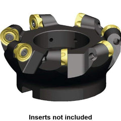 Kennametal - 180mm Cut Diam, 10mm Max Depth, 60mm Arbor Hole, 9 Inserts, RCGX 2006... Insert Style, Indexable Copy Face Mill - KSRM Cutter Style, 10,700 Max RPM, 63mm High, Through Coolant, Series KSRM - Exact Tool & Supply