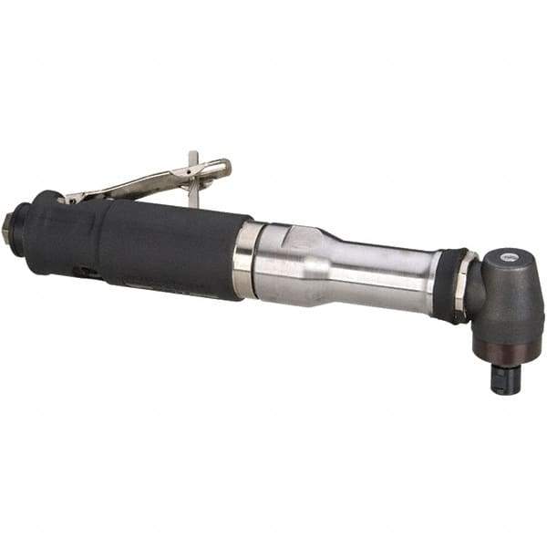 Dynabrade - 1/4" Collet, Angle Handle, Air Angle Die Grinder - 12,000 RPM, Rear Exhaust, 40 CFM, 0.7 hp, 90 psi, 1/4 NPT Inlet - Exact Tool & Supply