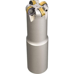 Iscar - 1-1/2" Cut Diam, 0.34" Max Depth, 1/2" Arbor Hole, 5 Inserts, H400 RNHU Insert Style, Indexable Copy Face Mill - H400 FR-12 Cutter Style, 1.38" High, Through Coolant, Series Helido - Exact Tool & Supply