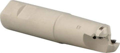 Iscar - 1" Cut Diam, 0.06" Max Depth, 1" Shank Diam, Weldon Shank Indexable High-Feed End Mill - Screw Holding Method, FF WOMT/WOCT, FF WOMW Insert, FF EW Toolholder, Through Coolant - Exact Tool & Supply