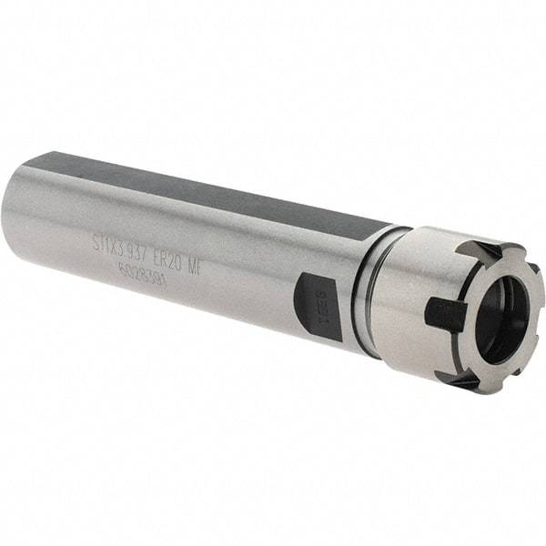 Iscar - 0.041" to 0.514" Capacity, 1.102" Projection, Straight Shank, ER20 Collet Chuck - 5.039" OAL, 1" Shank Diam - Exact Tool & Supply