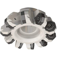 Iscar - 2.99" Cut Diam, 1" Arbor Hole, 0.217" Max Depth of Cut, 45° Indexable Chamfer & Angle Face Mill - 5 Inserts, ON.U 0806 Insert, Right Hand Cut, 5 Flutes, Series 16Mill - Exact Tool & Supply