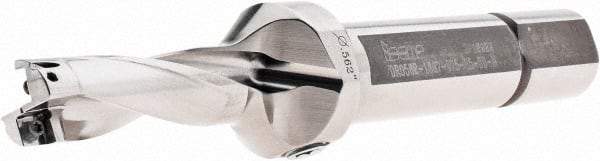 Iscar - 1.69" Max Drill Depth, 3xD, 9/16" Diam, Indexable Insert Drill - 3/4" Shank Diam, Straight Shank - Exact Tool & Supply