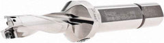 Iscar - 1.69" Max Drill Depth, 3xD, 9/16" Diam, Indexable Insert Drill - 3/4" Shank Diam, Straight Shank - Exact Tool & Supply