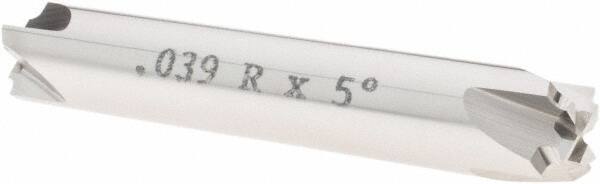 Value Collection - Corner Rounding End Mills - .039 R X 5 DEG CARB CREM, DE, 4 FL - Exact Tool & Supply