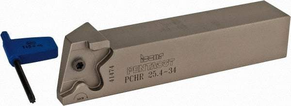 Iscar - PCH, Right Hand, 0.394" Max Depth of Cut, 0.059 to 0.157" Groove Width, Indexable Grooving Tool Holder - PENTA 34.. Insert Compatibility, 1" Shank Height, 1" Shank Width, 5-1/2" OAL - Exact Tool & Supply