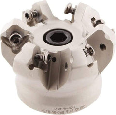 Iscar - 2" Cut Diam, 3/4" Arbor Hole, 0.138" Max Depth of Cut, 45° Indexable Chamfer & Angle Face Mill - 6 Inserts, ONHU 0505\xB6OXMT 0507\xB6S845 SN.U 1305 Insert, Right Hand Cut, 6 Flutes, Series Helido - Exact Tool & Supply