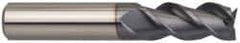 Guhring - 5mm, 10mm LOC, 5mm Shank Diam, 50mm OAL, 3 Flute, Solid Carbide Square End Mill - Single End, FIREX Finish, Spiral Flute, 45° Helix, Centercutting, Right Hand Cut, Right Hand Flute, Series 3741 - Exact Tool & Supply