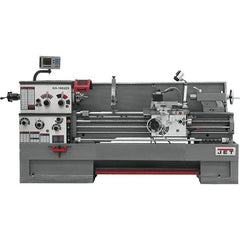 Jet - 16" Swing, 60" Between Centers, 230 Volt, Triple Phase Engine Lathe - 7MT Taper, 7-1/2 hp, 25 to 1,800 RPM, 3-1/8" Bore Diam, 40" Deep x 48" High x 116-1/2" Long - Exact Tool & Supply