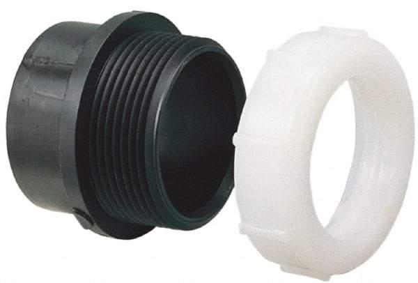 NIBCO - 2", ABS Drain, Waste & Vent Pipe Trap Adapter - Spig x SJ with Chrome Nut - Exact Tool & Supply