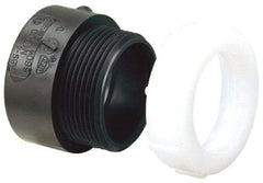 NIBCO - 1-1/2", ABS Drain, Waste & Vent Pipe Trap Adapter - Hub x SJ with Brass Nut - Exact Tool & Supply
