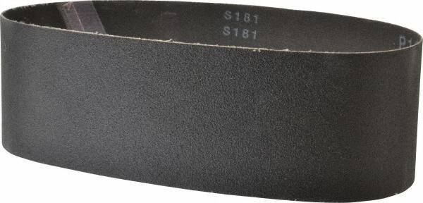 Made in USA - 3" Wide x 24" OAL, 120 Grit, Silicon Carbide Abrasive Belt - Silicon Carbide, Fine, Coated, X/Y Weighted Cloth Backing, Wet/Dry, Series S181 - Exact Tool & Supply