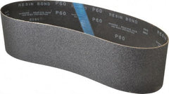 Made in USA - 4" Wide x 36" OAL, 60 Grit, Silicon Carbide Abrasive Belt - Silicon Carbide, Medium, Coated, X/Y Weighted Cloth Backing, Wet/Dry, Series S181 - Exact Tool & Supply