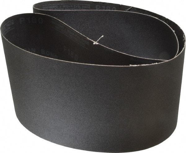 Made in USA - 6" Wide x 48" OAL, 180 Grit, Silicon Carbide Abrasive Belt - Silicon Carbide, Very Fine, Coated, X/Y Weighted Cloth Backing, Wet/Dry, Series S181 - Exact Tool & Supply