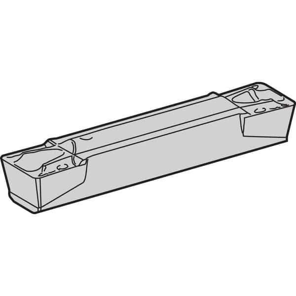 Kennametal - 0305A4G GUP Grade KCP10, 3.05mm Cutting Width Carbide Grooving Insert - 3mm Max Depth of Cut, Neutral, 0.4mm Corner Radius, TiAlN Finish - Exact Tool & Supply
