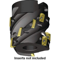 Kennametal - 12 Inserts, 2-1/2" Cut Diam, 1" Arbor Diam, 1.57" Max Depth of Cut, Indexable Square-Shoulder Face Mill - 0/90° Lead Angle, 2-1/2" High, EC14.., EP14.. Insert Compatibility, Through Coolant, Series Mill 1-14 - Exact Tool & Supply
