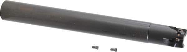 Kennametal - 3/4" Cut Diam, 0.398" Max Depth of Cut, 3/4" Shank Diam, 6.7" OAL, Indexable Square Shoulder End Mill - EC10.., EP10.. Inserts, Cylindrical Shank, 0° Lead Angle, Through Coolant - Exact Tool & Supply