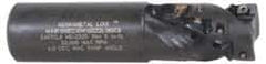 Kennametal - 1" Cut Diam, 0.74" Max Depth of Cut, 1" Shank Diam, 4.8" OAL, Indexable Square Shoulder Helical End Mill - EC10.., EP10.. Inserts, Cylindrical Shank, 0° Lead Angle - Exact Tool & Supply