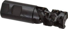 Kennametal - 1-1/4" Cut Diam, 1.764" Max Depth of Cut, 1-1/4" Shank Diam, 4.371" OAL, Indexable Square Shoulder Helical End Mill - EC10.., EP10.. Inserts, Weldon Shank, 0° Lead Angle - Exact Tool & Supply
