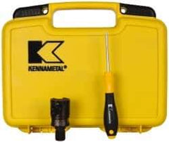 Kennametal - 1-1/4" Cut Diam, 0.735" Max Depth of Cut, 1.614" OAL, Indexable Square Shoulder Helical End Mill - EC10.., EP10.. Inserts, M16 Modular Connection, 0° Lead Angle - Exact Tool & Supply