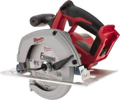 Milwaukee Tool - 18 Volt, 6-1/2" Blade, Cordless Circular Saw - 3,200 RPM, Lithium-Ion Batteries Not Included - Exact Tool & Supply