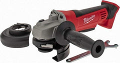 Milwaukee Tool - 4-1/2" Wheel Diam, 9,000 RPM, Cordless Cutoff & Cutoff-Grinder Tool - Right Angle Handle - Exact Tool & Supply