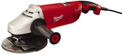 Milwaukee Tool - 7 & 9" Wheel Diam, 6,000 RPM, Corded Angle & Disc Grinder - 5/8-11 Spindle, 120 Volts, 15 Amps, Front Exhaust - Exact Tool & Supply