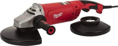 Milwaukee Tool - 7 & 9" Wheel Diam, 6,000 RPM, Corded Angle & Disc Grinder - 5/8-11 Spindle, 120 Volts, 15 Amps, Front Exhaust - Exact Tool & Supply