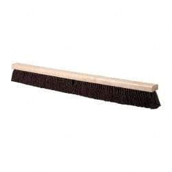 PRO-SOURCE - 36" Heavy Duty Palmyra Push Broom - 4" Bristle Length, Wood Block, Bolt-On Handle Connection, Handle Sold Separately - Exact Tool & Supply