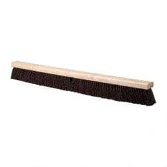 PRO-SOURCE - 36" Heavy Duty Palmyra Push Broom - 4" Bristle Length, Wood Block, Bolt-On Handle Connection, Handle Sold Separately - Exact Tool & Supply