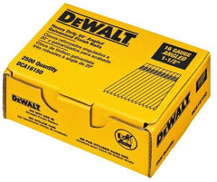DeWALT - 16 Gauge 1-1/2" Long Finishing Nails for Power Nailers - Grade 2 Steel, Galvanized Finish, Angled Stick Collation - Exact Tool & Supply
