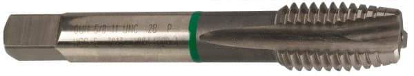 Guhring - M16x2.00 Metric Coarse, 4 Flute, Bright Finish, Cobalt Spiral Point Tap - Plug Chamfer, Right Hand Thread, 3.811" OAL, 0.945" Thread Length, 0.48" Shank Diam, 6H Class of Fit, Series 3912 - Exact Tool & Supply