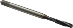 Guhring - #6-40 UNF, 3 Flute, TiN Finish, Cobalt Spiral Point Tap - Plug Chamfer, Right Hand Thread, 2" OAL, 0.433" Thread Length, 0.141" Shank Diam, 2B Class of Fit, Series 3917 - Exact Tool & Supply