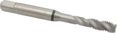 Guhring - M6x1.00 Metric Coarse 3 Flute 6H Modified Bottoming Spiral Flute Tap - Cobalt, Bright Finish, 2-1/2" OAL, Right Hand Flute, Right Hand Thread, Series 3918 - Exact Tool & Supply