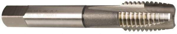 Guhring - 7/16-14 UNC, 3 Flute, Bright Finish, Cobalt Spiral Point Tap - Plug Chamfer, Right Hand Thread, 3.157" OAL, 0.866" Thread Length, 0.323" Shank Diam, 2B Class of Fit, Series 3925 - Exact Tool & Supply