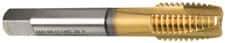 Guhring - M8x1.25 Metric Coarse, 3 Flute, TiN Finish, Cobalt Spiral Point Tap - Plug Chamfer, Right Hand Thread, 2.72" OAL, 0.71" Thread Length, 0.318" Shank Diam, 6H Class of Fit, Series 3927 - Exact Tool & Supply