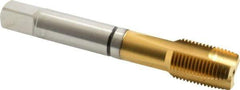 Guhring - 5/8-18 UNF, 3 Flute, TiN Finish, Cobalt Spiral Point Tap - Plug Chamfer, Right Hand Thread, 3.811" OAL, 0.945" Thread Length, 0.48" Shank Diam, 2B Class of Fit, Series 3929 - Exact Tool & Supply
