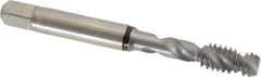 Guhring - 1/4-20 UNC 2 Flute 2B Modified Bottoming Spiral Flute Tap - Cobalt, Bright Finish, 2-1/2" OAL, Right Hand Flute, Right Hand Thread, Series 3931 - Exact Tool & Supply
