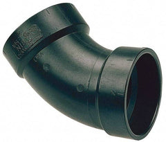 NIBCO - 4", ABS Drain, Waste & Vent Pipe 45 Elbow - Hub x Hub - Exact Tool & Supply