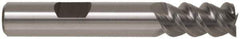 Hertel - 5/8" Diam, 1-5/8" LOC, 3 Flute Powdered Metal Roughing & Finishing Square End Mill - Uncoated, 3-3/4" OAL, 5/8" Shank Diam, Weldon Shank, 60° Helix, Centercutting - Exact Tool & Supply