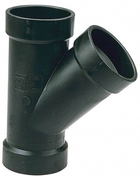 NIBCO - 4 x 4 x 2", ABS Drain, Waste & Vent Pipe - Hub x Hub x Hub - Exact Tool & Supply