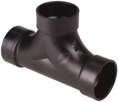 NIBCO - 4", ABS Drain, Waste & Vent Pipe Two Way Cleanout Tee - Hub x Hub x Hub - Exact Tool & Supply