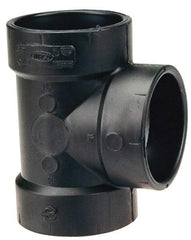 NIBCO - 3 x 3 x 2", ABS Drain, Waste & Vent Pipe Vent Tee - Hub x Hub x Hub - Exact Tool & Supply