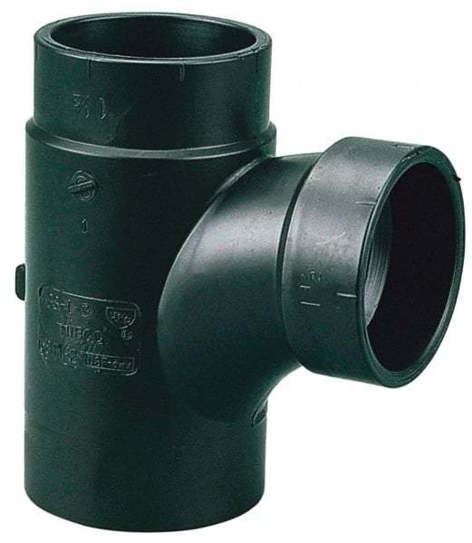 NIBCO - 2 x 2 x 1-1/2", ABS Drain, Waste & Vent Pipe Sanitary Street Tee - Spig x Hub x Hub - Exact Tool & Supply